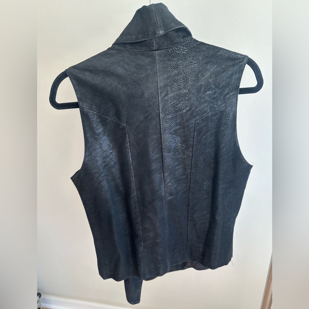 Fate Black Vest with Silver Zippers - size L - Picture 3 of 9